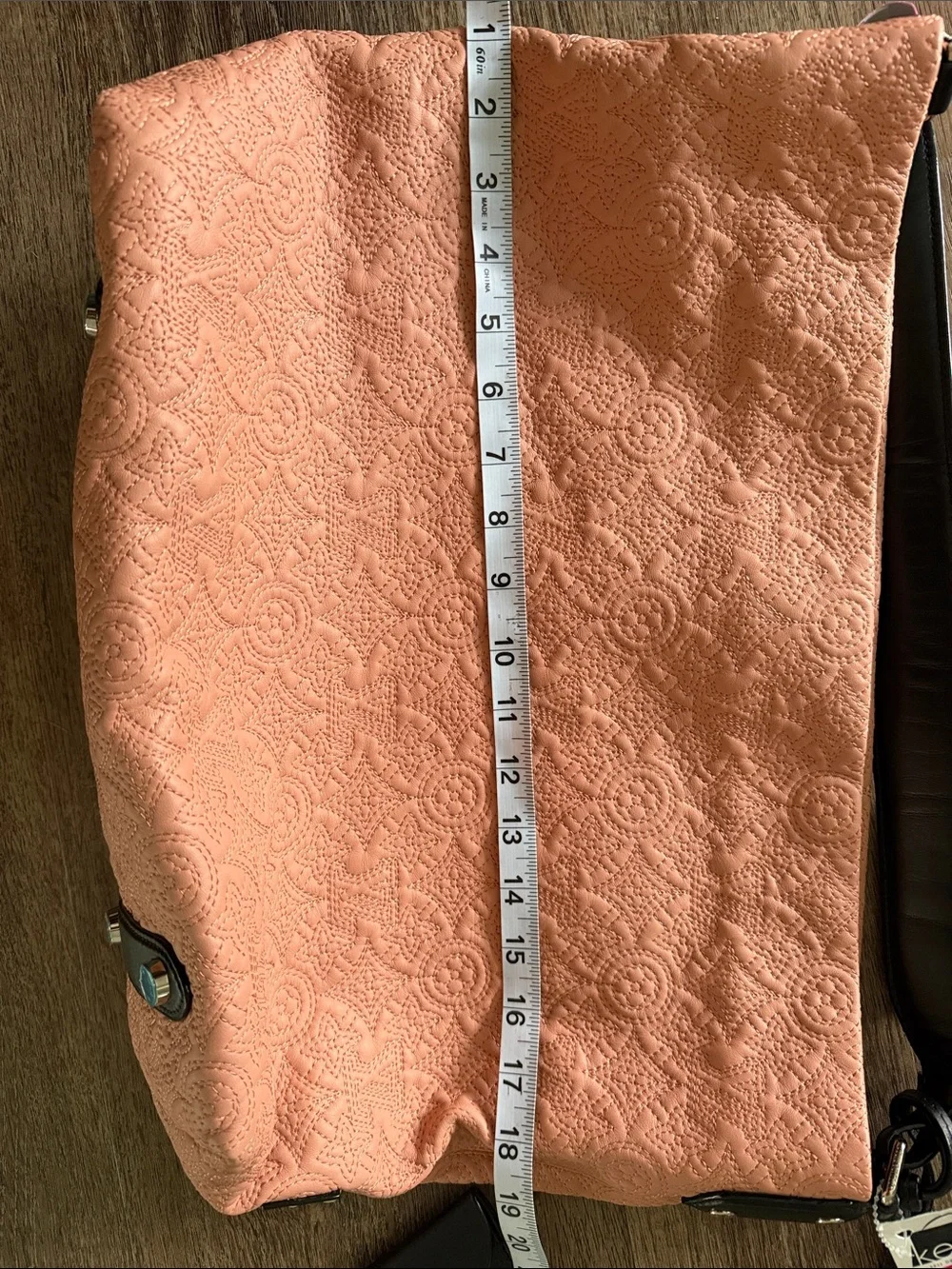 Louis Vuitton Coral Quilted Shoulder Bag with Black Trim